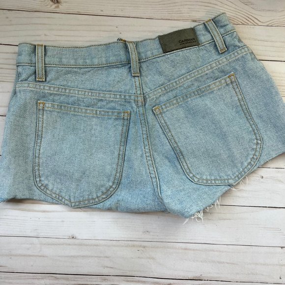 Carmar Light Blue Distressed Jean Shorts - Picture 8 of 9